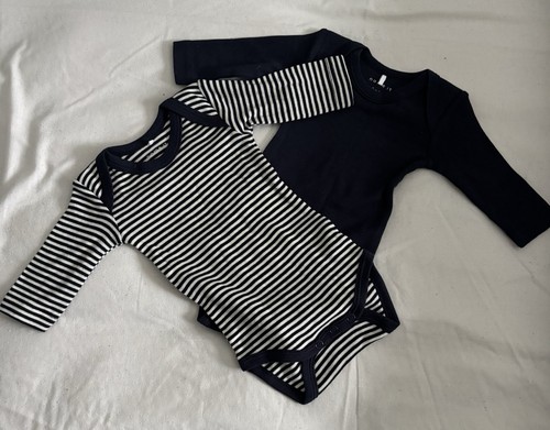 Long sleeved navy baby vest - , |